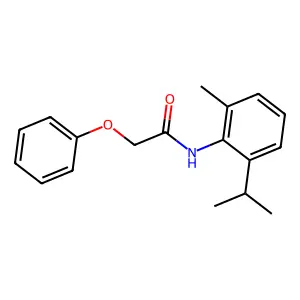 N-[6-methyl-2-(methylethyl)phenyl]-2-phenoxyacetamide structure