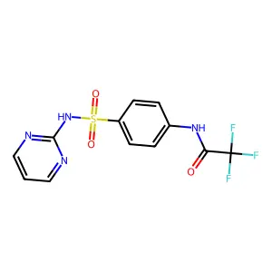 2,2,2-trifluoro-N-[4-(pyrimidin-2-ylsulfamoyl)phenyl]acetamide structure