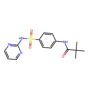 2,2-dimethyl-N-[4-(pyrimidin-2-ylsulfamoyl)phenyl]propanamide structure