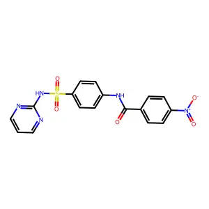 4-nitro-N-{4-[(2-pyrimidinylamino)sulfonyl]phenyl}benzamide structure