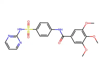 3,4,5-trimethoxy-N-[4-(pyrimidin-2-ylsulfamoyl)phenyl]benzamide structure