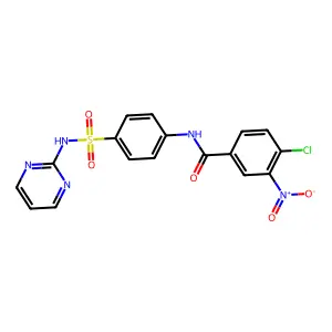 4-chloro-3-nitro-N-[4-(pyrimidin-2-ylsulfamoyl)phenyl]benzamide structure