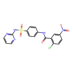 2-chloro-5-nitro-N-[4-(pyrimidin-2-ylsulfamoyl)phenyl]benzamide structure