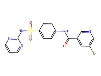 5-Bromo-N-[4-(pyrimidin-2-ylsulfamoyl)-phenyl]-nicotinamide structure