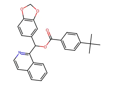 (2H-1,3-benzodioxol-5-yl)(isoquinolin-1-yl)methyl 4-tert-butylbenzoate structure