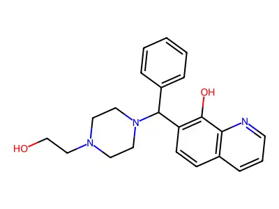 7-((4-(2-Hydroxyethyl)piperazin-1-yl)(phenyl)methyl)quinolin-8-ol structure