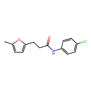 N-(4-chlorophenyl)-3-(5-methylfuran-2-yl)propanamide structure
