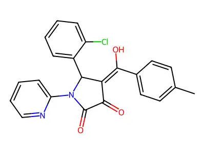 5-(2-chlorophenyl)-3-hydroxy-4-(4-methylbenzoyl)-1-(pyridin-2-yl)-2,5-dihydro-1H-pyrrol-2-one structure