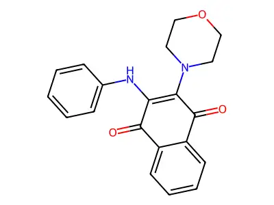2-Morpholino-3-(phenylamino)naphthalene-1,4-dione structure