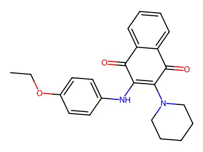 2-((4-Ethoxyphenyl)amino)-3-(piperidin-1-yl)naphthalene-1,4-dione structure