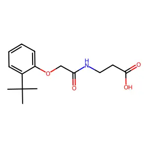 3-[2-(2-tert-Butyl-phenoxy)-acetylamino]-propionic acid structure