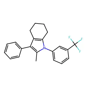 2-Methyl-3-phenyl-1-[3-(trifluoromethyl)phenyl]-4,5,6,7-tetrahydroindole structure