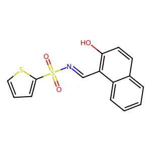 N-((2-Hydroxy-1-naphthalenyl)methylene)-2-thiophenesulfonamide structure