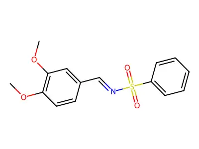 [(E)-(3,4-dimethoxyphenyl)methyleneamino](oxo)(phenyl)-lambda-sulfaniumolate structure