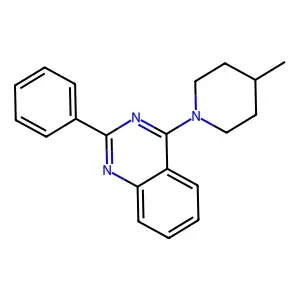 4-(4-Methyl-1-piperidinyl)-2-phenylquinazoline structure