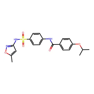 4-isopropoxy-N-(4-(N-(5-methylisoxazol-3-yl)sulfamoyl)phenyl)benzamide structure