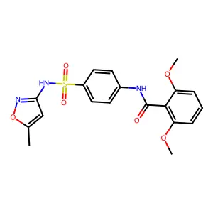 2,6-dimethoxy-N-(4-(N-(5-methylisoxazol-3-yl)sulfamoyl)phenyl)benzamide structure
