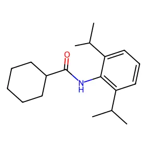N-(2,6-diisopropylphenyl)cyclohexanecarboxamide structure