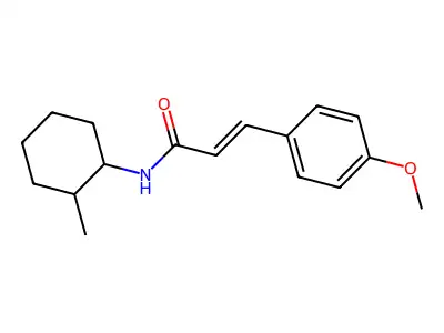 3-(4-methoxyphenyl)-N-(2-methylcyclohexyl)prop-2-enamide structure