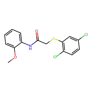 2-(2,5-dichlorophenyl)sulfanyl-N-(2-methoxyphenyl)acetamide structure