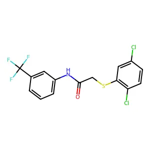 2-(2,5-dichlorophenyl)sulfanyl-N-[3-(trifluoromethyl)phenyl]acetamide structure