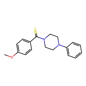 (4-Methoxyphenyl)(4-phenylpiperazin-1-yl)methanethione structure