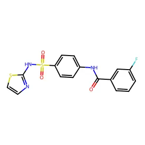 3-Fluoro-N-[4-(thiazol-2-ylsulfamoyl)-phenyl]-benzamide structure