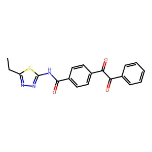 N-(5-ethyl-1,3,4-thiadiazol-2-yl)-4-[oxo(phenyl)acetyl]benzamide structure