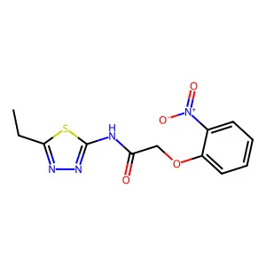 N-(5-ethyl-1,3,4-thiadiazol-2-yl)-2-(2-nitrophenoxy)acetamide structure