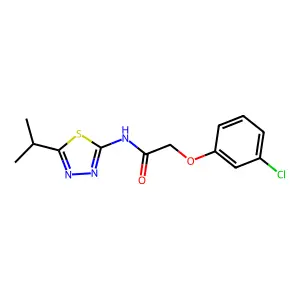 2-(3-Chloro-phenoxy)-N-(5-isopropyl-[1,3,4]thiadiazol-2-yl)-acetamide structure
