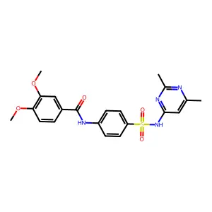 N-[4-(2,6-Dimethyl-pyrimidin-4-ylsulfamoyl)-phenyl]-3,4-dimethoxy-benzamide structure