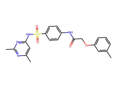 N-[4-(2,6-Dimethyl-pyrimidin-4-ylsulfamoyl)-phenyl]-2-m-tolyloxy-acetamide structure
