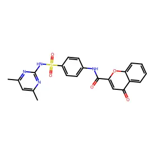 N-{4-[(4,6-dimethylpyrimidin-2-yl)sulfamoyl]phenyl}-4-oxo-4H-chromene-2-carboxamide structure