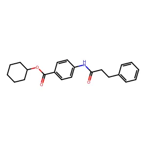 Cyclohexyl 4-(3-phenylpropanoylamino)benzoate structure