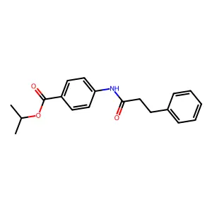 Propan-2-yl 4-(3-phenylpropanoylamino)benzoate structure
