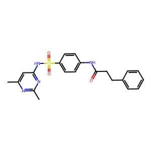 N-[4-(2,6-Dimethyl-pyrimidin-4-ylsulfamoyl)-phenyl]-3-phenyl-propionamide structure