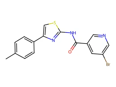C16H12BrN3OS structure