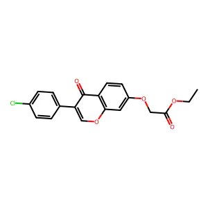 ethyl {[3-(4-chlorophenyl)-4-oxo-4H-chromen-7-yl]oxy}acetate structure