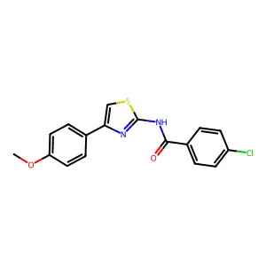 4-chloro-N-[4-(4-methoxyphenyl)-1,3-thiazol-2-yl]benzamide structure