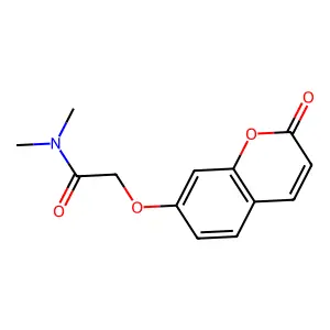 N,N-dimethyl-2-(2-oxochromen-7-yl)oxyacetamide structure