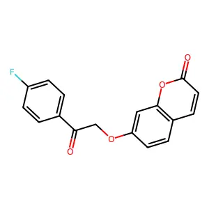 7-[2-(4-fluorophenyl)-2-oxoethoxy]-2H-chromen-2-one structure