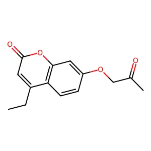 4-Ethyl-7-(2-oxopropoxy)-2H-chromen-2-one structure