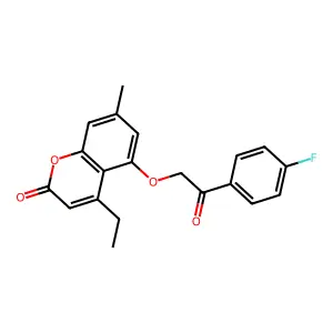 4-ethyl-5-[2-(4-fluorophenyl)-2-oxoethoxy]-7-methyl-2H-chromen-2-one structure
