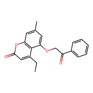 4-ethyl-7-methyl-5-(2-oxo-2-phenylethoxy)-2H-chromen-2-one structure