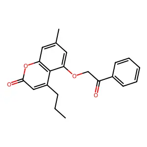 7-methyl-5-(2-oxo-2-phenylethoxy)-4-propyl-2H-chromen-2-one structure