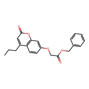 benzyl [(2-oxo-4-propyl-2H-chromen-7-yl)oxy]acetate structure