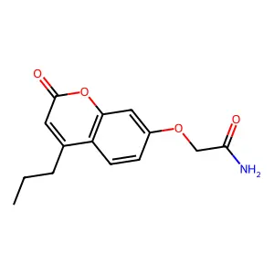 2-[(2-oxo-4-propyl-2H-chromen-7-yl)oxy]acetamide structure