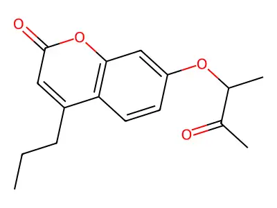 7-(1-methyl-2-oxopropoxy)-4-propyl-2H-chromen-2-one structure