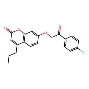 7-[2-(4-Fluorophenyl)-2-oxoethoxy]-4-propylchromen-2-one structure