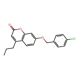 7-[(4-chlorophenyl)methoxy]-4-propyl-2H-chromen-2-one structure